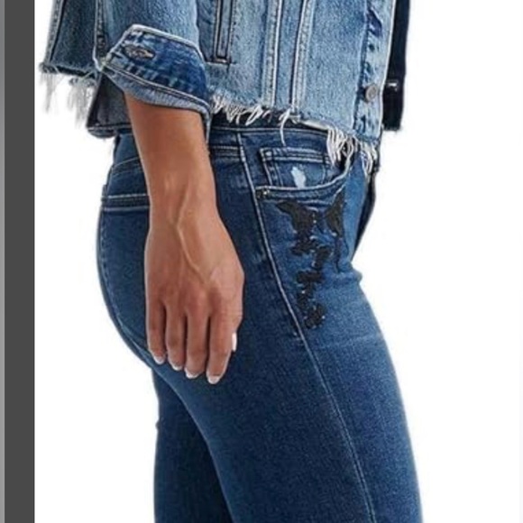 Lucky “Lolita Skinny” mid-rise jeans w/embroidery- size 6 (waist 28) - Picture 2 of 13